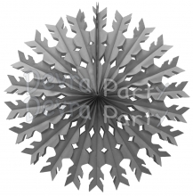 22 Inch Gray Tissue Paper Snowflake Decoration (12 pcs)