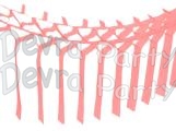 Pink Streamer Garland Decoration (12 pcs)