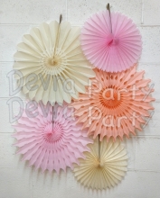 Small Tissue Paper Fan Collection - ALL COLORS - SIX KITS