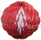 8 Inch Puff Ball Maroon and White (12 pcs)