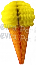 Yellow 20 Inch Tissue Paper Ice Cream Cones (6 pieces)