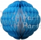 14 Inch Puff Ball Turquoise and White (12 pcs)