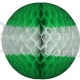 Green and White Tissue Decoration Balls (12 pcs)