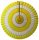 16 Inch Tissue Paper Striped Fan Yellow and White (12 pcs)