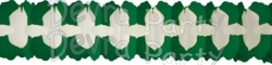 12 Foot Cross Garland Decoration Dark Green & White (12 pcs)