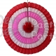16 Inch Striped Fan Valentine's Red, White, and Pink (12 pcs)