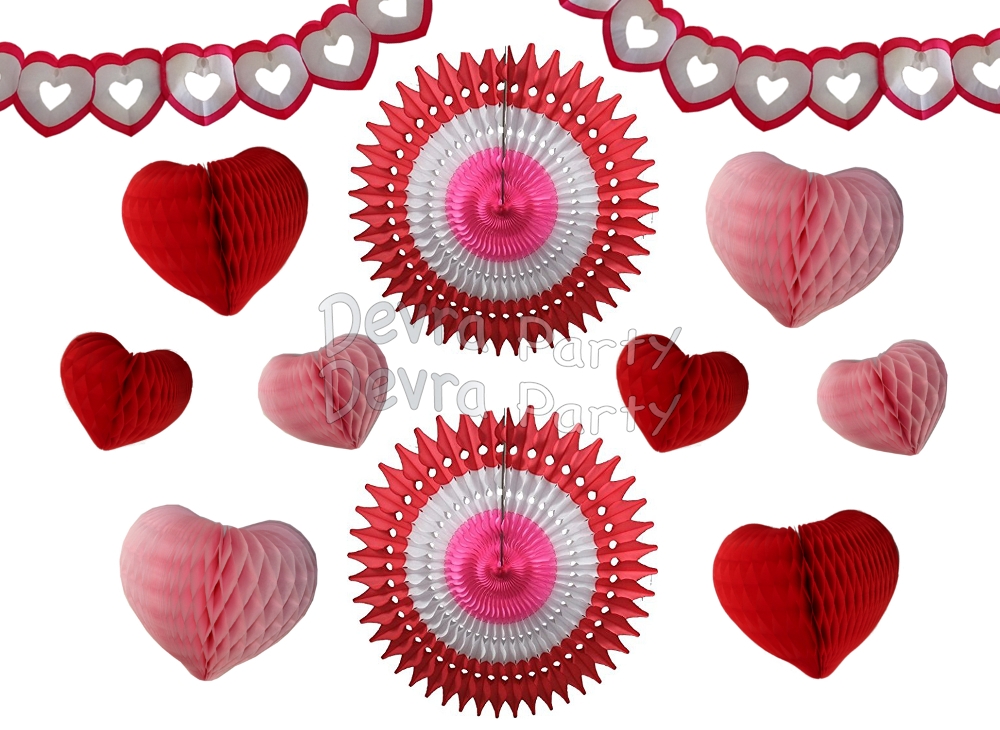 Valentine Day Decoration Kit, Small (12 Pieces) - Click Image to Close