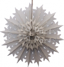 19 Inch Tissue Paper Snowflake Gray (12 Pieces)