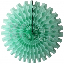 Mint Green 18 Inch Tissue Paper Fan (12 Pieces)