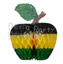Jamaican Honeycomb Paper Apple Decoration, 14 inch (12 pcs)