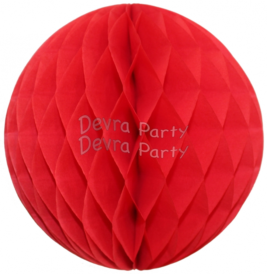 Red Tissue Paper Ball (12 pcs) - Click Image to Close