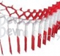 Red White Red Streamer Garland Decoration (12 pcs)