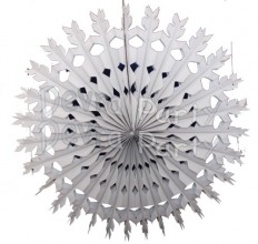 28 Inch Tissue Paper Snowflake Decoration Gray (12 pcs)