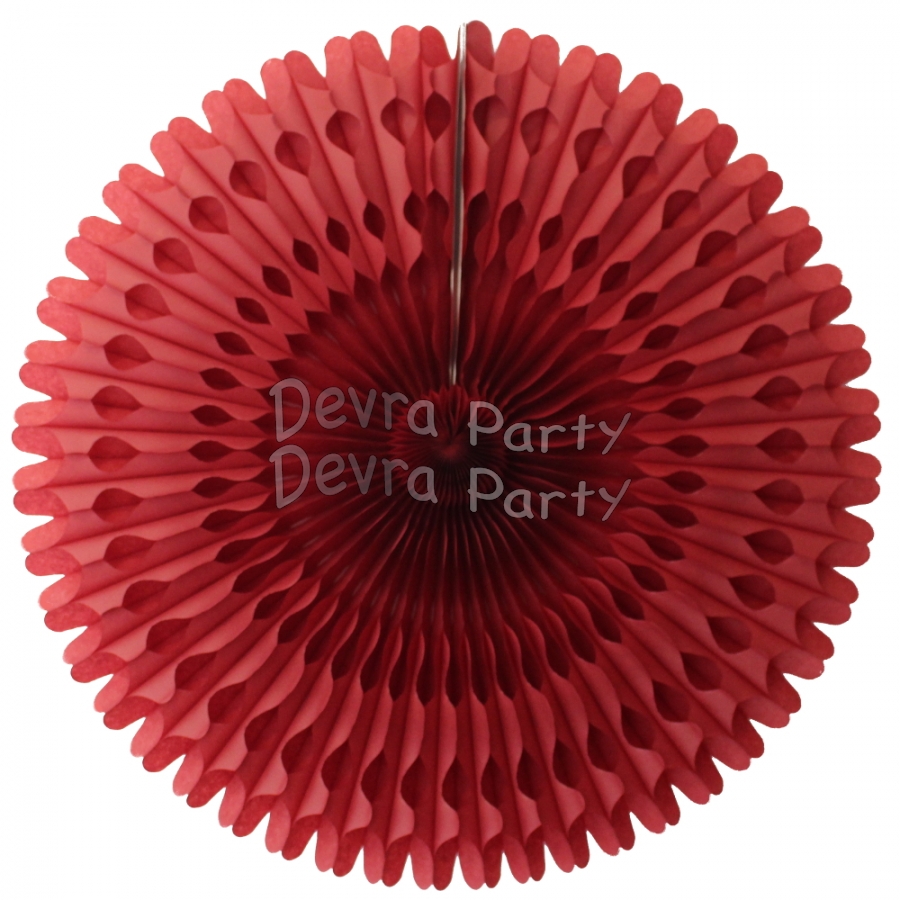 26 Inch Tissue Fan Burgundy (12 pcs) - Click Image to Close