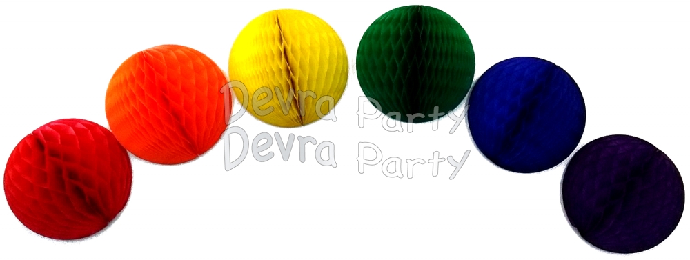 12 Inch Rainbow Party Balls (6 balls) - Click Image to Close