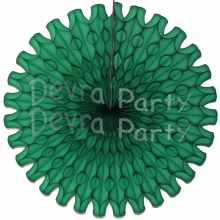 Dark Green 18 Inch Tissue Paper Fan (12 Pieces)