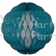 8 Inch Puff Ball Teal and White (12 pcs)