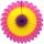 Cerise Yellow Purple Fanburst Decoration (12 pcs)