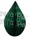 5 Inch Dark Green Rain Drop Ornament Decoration (12 pcs)