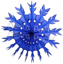 15 Inch Dark Blue Tissue Paper Snowflake Decoration (12 pcs)
