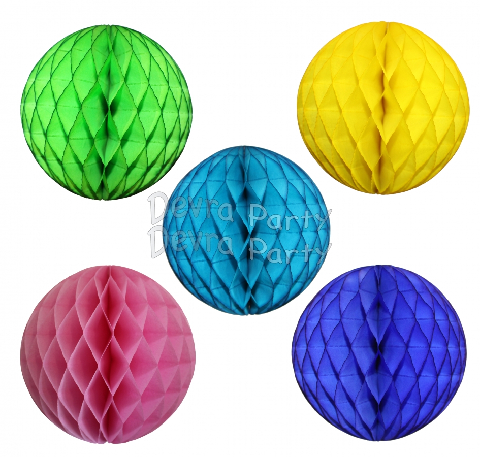 14 Inch Honeycomb Ball Solid Colors (12 pcs) - Click Image to Close