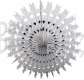 28 Inch Tissue Paper Snowflake Decoration Gray (12 pcs)