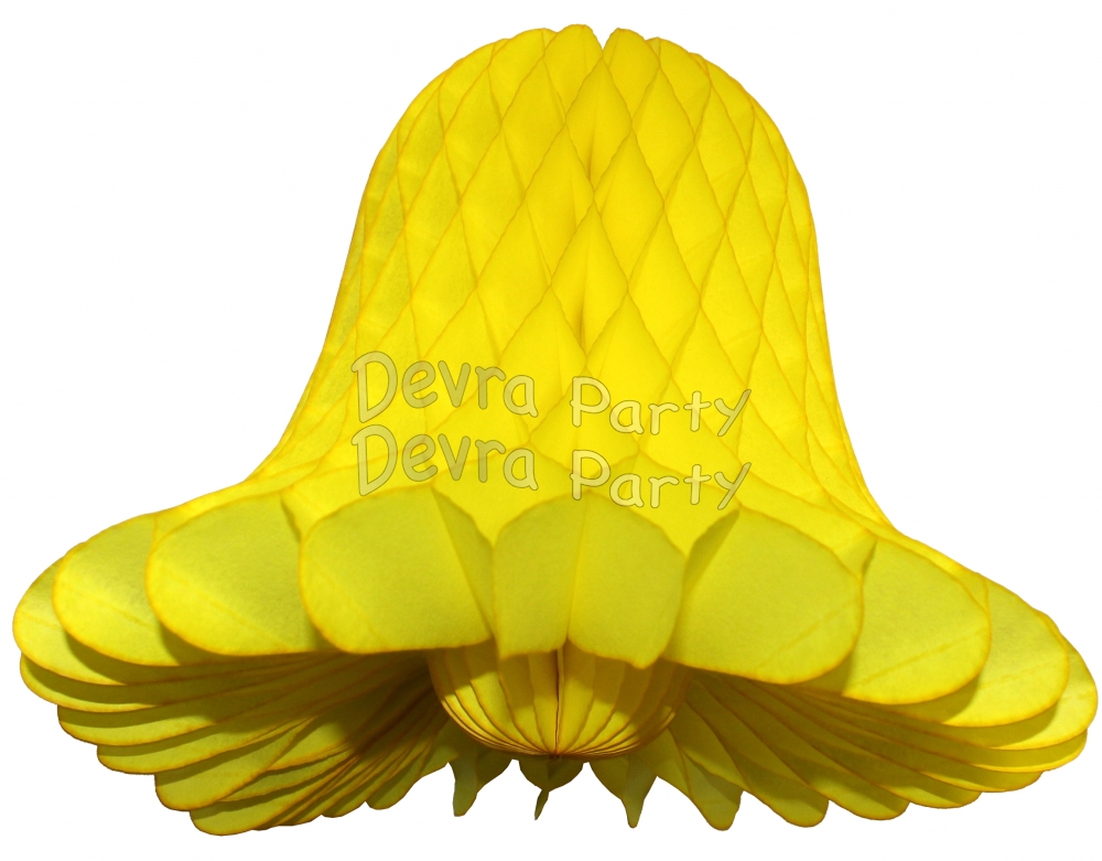 Yellow Honeycomb Bell (12 Pieces) - Click Image to Close
