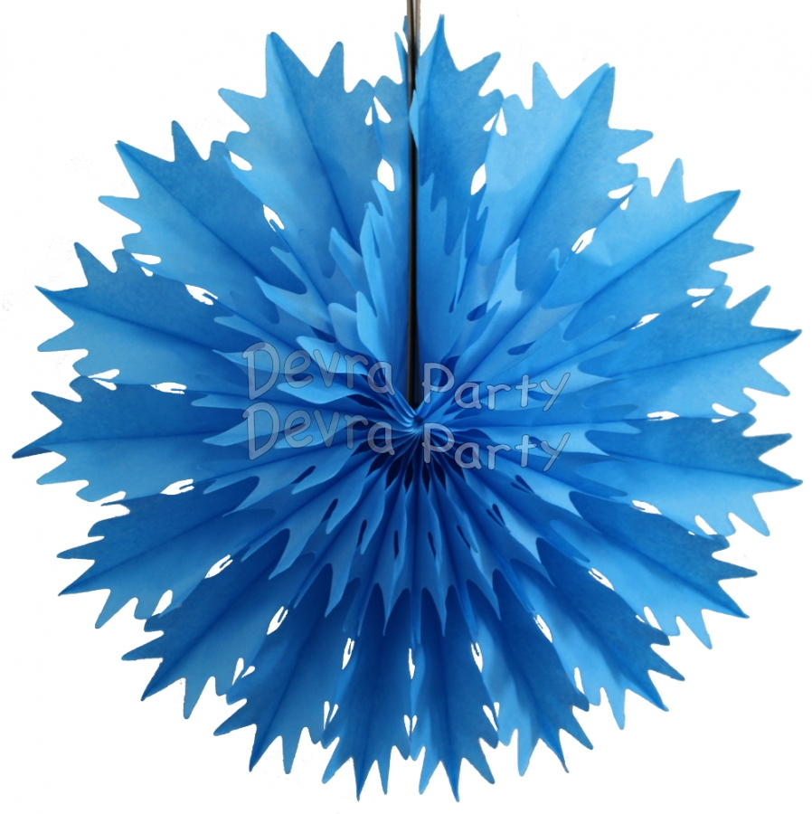 19 Inch Tissue Paper Snowflake Turquoise (12 pcs) - Click Image to Close