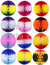 8 Inch Honeycomb Ball Multi Colors (12 pcs)