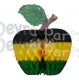 Jamaican Honeycomb Paper Apple Decoration, 14 inch (12 pcs)