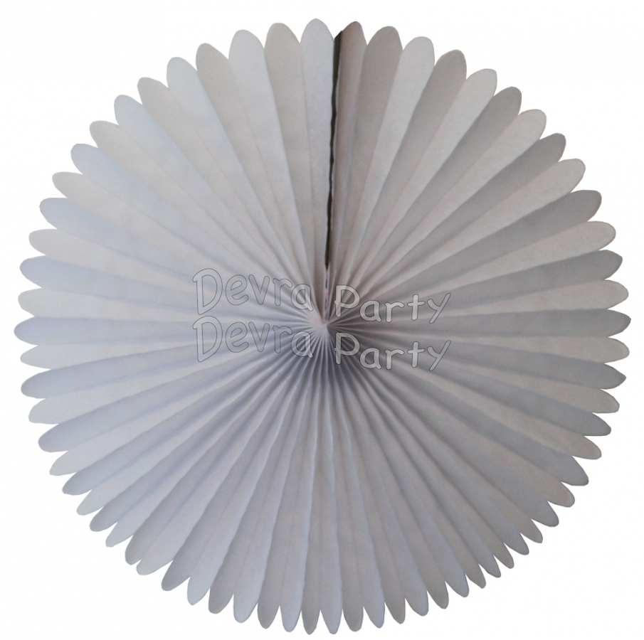 13 Inch Fan Decorations White (12 PCS) - Click Image to Close