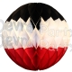 Black White Red Tissue Paper Ball (12 pcs)