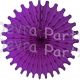 Purple 18 Inch Tissue Paper Fan (12 Pieces)