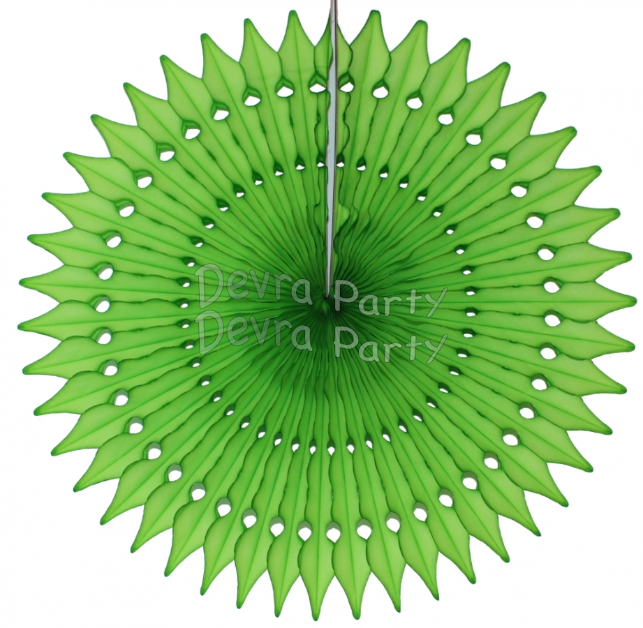 21 Inch Tissue Fan Lime Green (12 pcs) - Click Image to Close