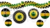 7-piece Jamaican Honeycomb Decoration Set (Black/Yellow/Green)