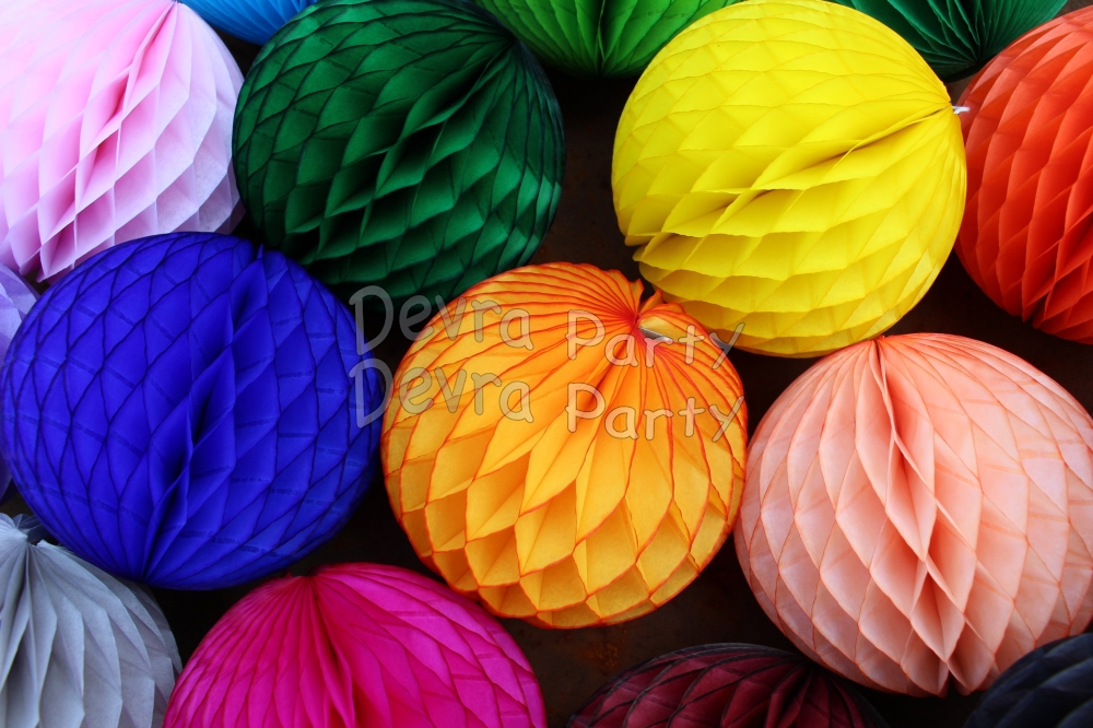 5 Inch Honeycomb Balls (12 pcs) - Click Image to Close