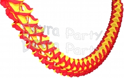 12 Foot Red and Yellow Oval Garland (12 pcs)