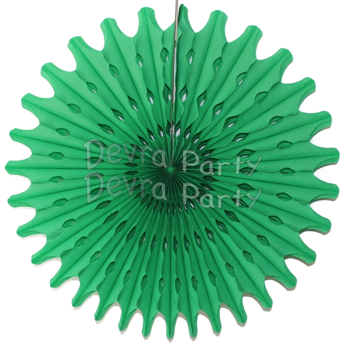 Light Green 18 Inch Tissue Paper Fans (12 Pieces) - Click Image to Close