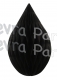 5 Inch Black Rain Drop Ornament Decoration (12 pcs)