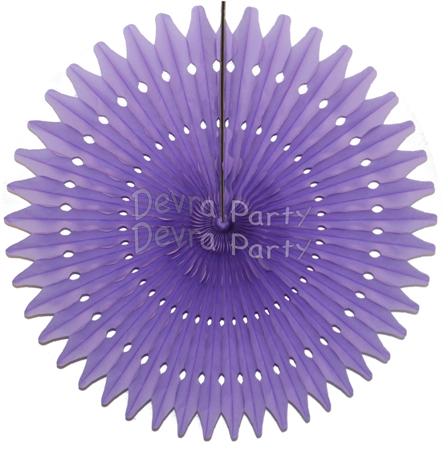21 Inch Tissue Fan Lavender (12 pcs) - Click Image to Close