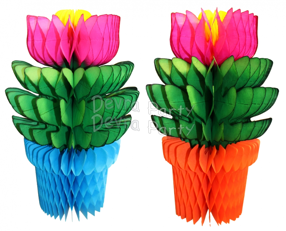 16 Inch Honeycomb Tissue Paper Flowerpot (12 pcs) - Click Image to Close