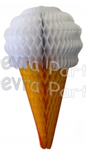 White 20 Inch Tissue Paper Ice Cream Cones (6 pieces)