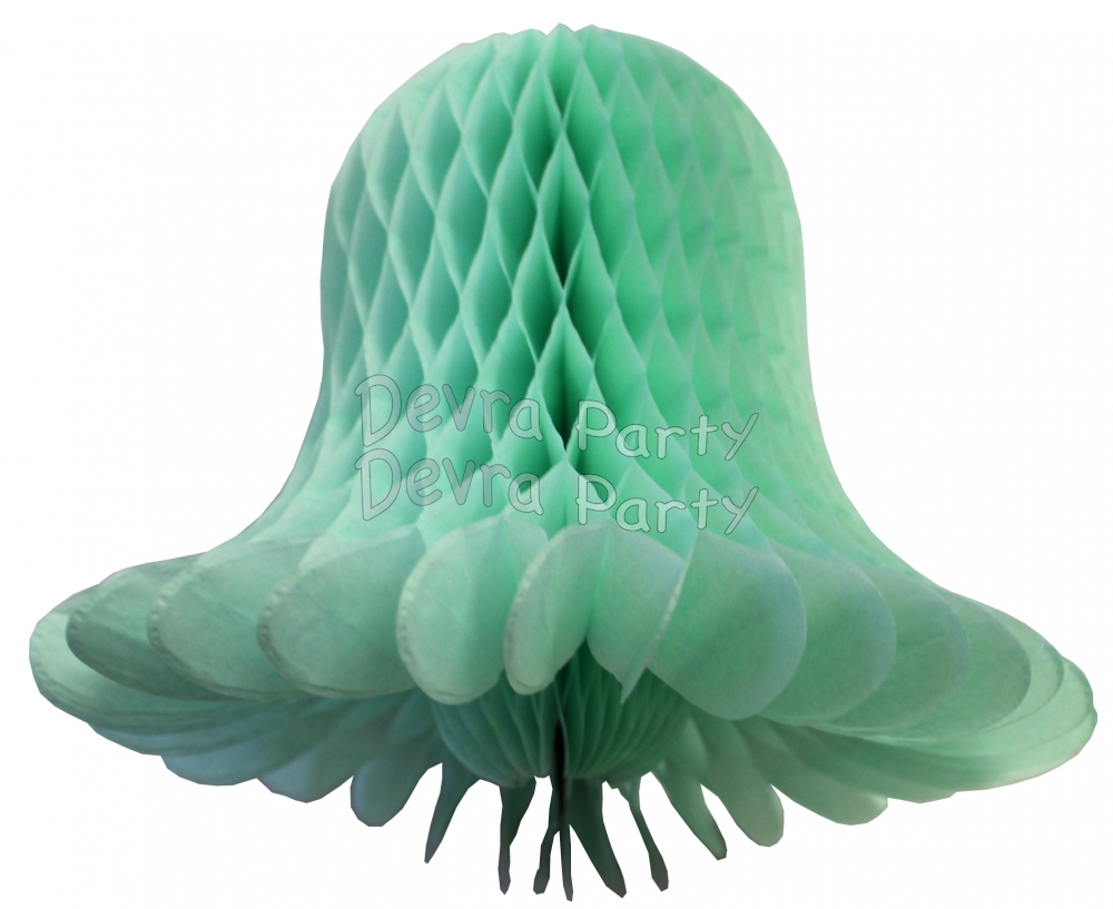 Mint Green Honeycomb Bell (12 Pieces) - Click Image to Close