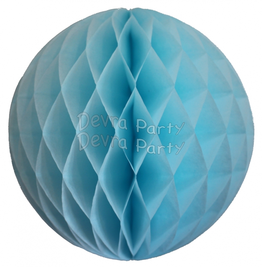 Light Blue Honeycomb Ball (12 pcs) - Click Image to Close