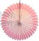 27 Inch Deluxe Fan Pink White (12 pcs)