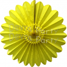 Yellow Honeycomb Fanburst Decoration (12 pcs)