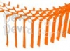 Orange Streamer Garland Decoration (12 pcs)