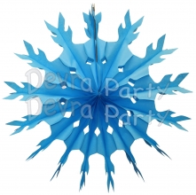 15 Inch Turquoise Tissue Paper Snowflake Decoration (12 pcs)