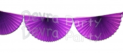 Purple 10 Foot Bunting Fan Garland (12 pcs)
