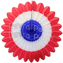 Patriotic Honeycomb Fanburst Red White Blue (12 pcs)